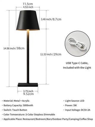 Zynella Dimmable Table Lamp Modern  Elegant Teardrop LED Pendant