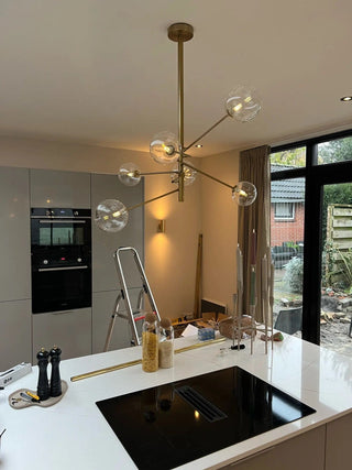 Lara Bubble Chandelier Modern  Sleek Linear Suspension Light