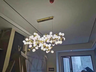 Golden Grape Vine Chandelier Modern  Luxury Marble Base Table Lamp