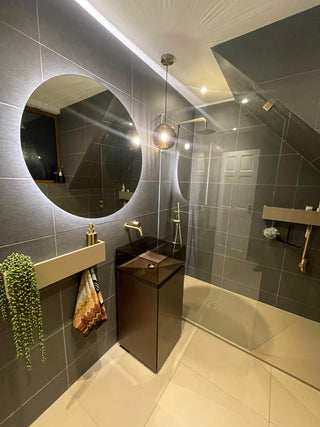 Tulise Glass Pendants Modern  Minimalist Round Flush Mount