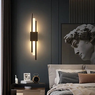 Black Lara Dual Lamp Modern  Handcrafted Artisan Ceiling Light