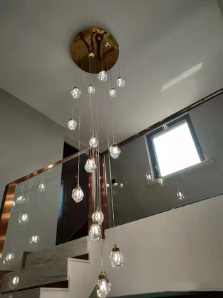 Elodie Crystal Chandelier Modern  Sculptural Spiral LED Fixture