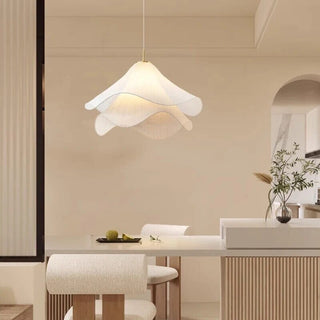French Fabric Flower Chandelier Modern  Art Deco Inspired Illumination