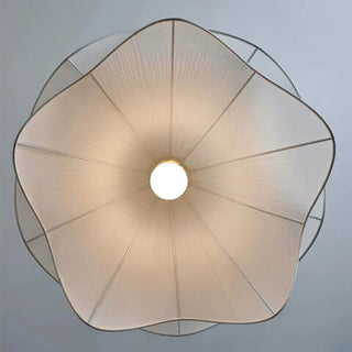 French Fabric Flower Chandelier Modern  Art Deco Inspired Illumination