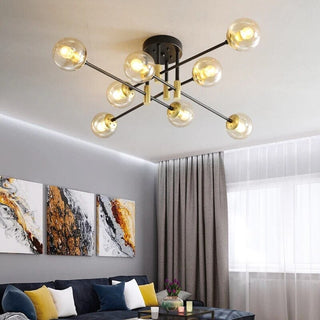 Elias Chandelier Modern  Chic Glass Globe Pendant