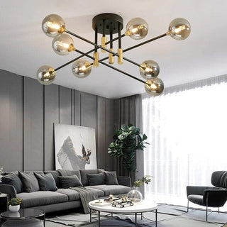 Elias Chandelier Modern  Chic Glass Globe Pendant