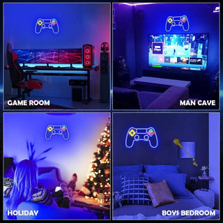 Game Room Led Neon Sign Light Modern  Vintage Brass Accent Lighting