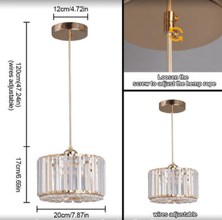 Danielle Crystal Pendant Modern  Contemporary Crystal Statement Fixture