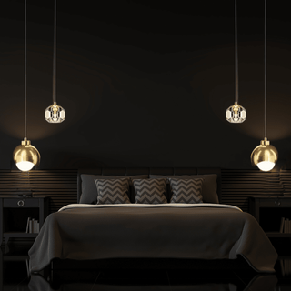 Laylah Crystal Pendant Modern  Luxury Marble Base Table Lamp