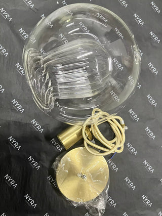 Mizan Glass Pendant Modern  Bohemian Rattan Woven Pendant