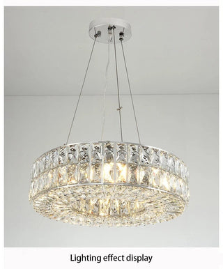 Phoebe Chrome Ring Chandelier Chic Modern  Bohemian Rattan Woven Pendant
