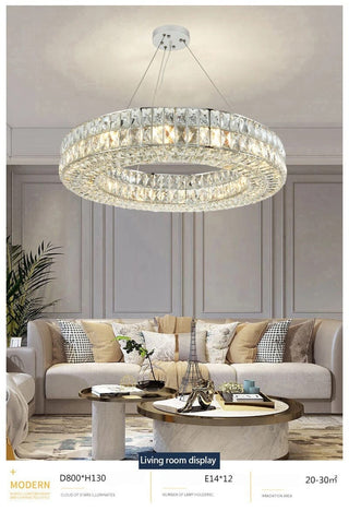 Phoebe Chrome Ring Chandelier Chic Modern  Bohemian Rattan Woven Pendant