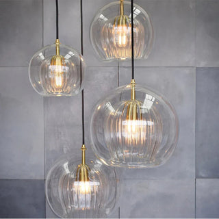 Mizan Glass Pendant Modern  Bohemian Rattan Woven Pendant