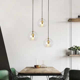 Mizan Glass Pendant Modern  Bohemian Rattan Woven Pendant