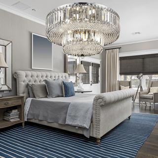 Rosalina Chrome Crystal Chandelier Classic Modern  Chic Glass Globe Pendant