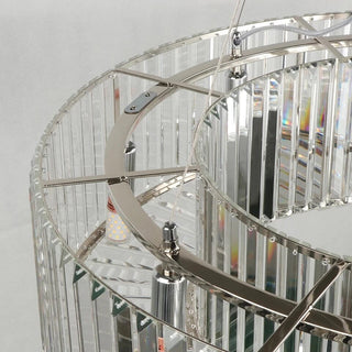 Emperor Chrome Crystal Ring Modern  Sculptural Spiral LED Fixture