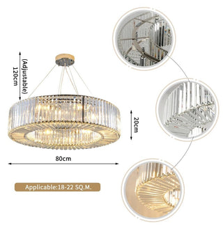 Emperor Chrome Crystal Ring Modern  Sculptural Spiral LED Fixture