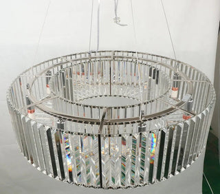Emperor Chrome Crystal Ring Modern  Sculptural Spiral LED Fixture