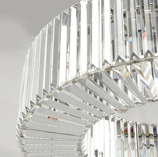 Emperor Chrome Crystal Ring Modern  Sculptural Spiral LED Fixture