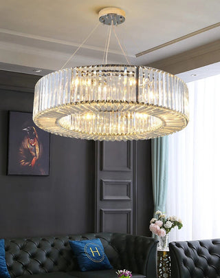 Emperor Chrome Crystal Ring Modern  Sculptural Spiral LED Fixture