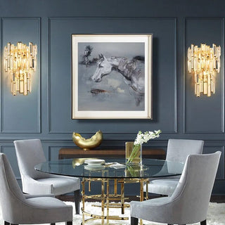 Royal Chariot Wall Lamps Chic Modern  Contemporary Crystal Statement Fixture