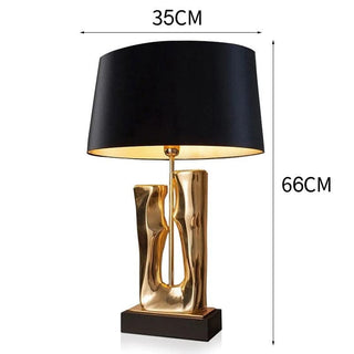 Golden Trunk Table Lamp Modern  Luxury Gold Frame Light Fitting
