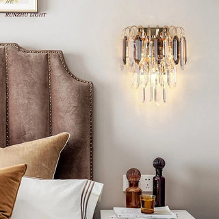 Maddie Wall Lamp Collection Modern  Contemporary Crystal Statement Fixture