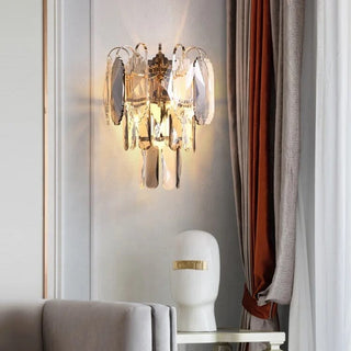 Maddie Wall Lamp Collection Modern  Contemporary Crystal Statement Fixture