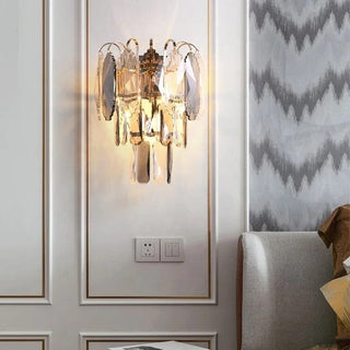 Maddie Wall Lamp Collection Modern  Contemporary Crystal Statement Fixture