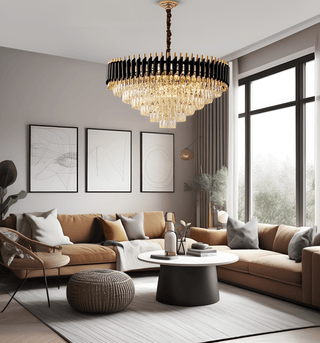 Leonardo Chandelier Collection Modern  Luxury Gold Frame Light Fitting
