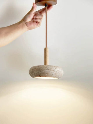 Moorgate Japanese Stone Wood Chandelier Modern  Contemporary Crystal Statement Fixture