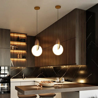 Amelia Oak Modern  Vintage Brass Accent Lighting