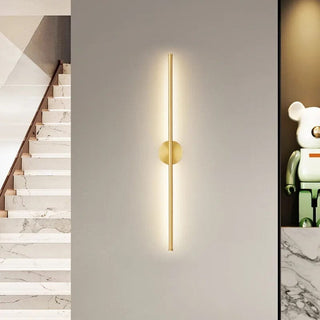 Golden Tube Modern  Rustic Industrial Hanging Lamp
