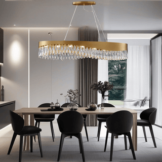 Brunel Oval Chandelier Modern  Minimalist Round Flush Mount