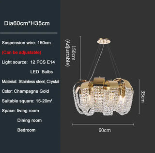 Denise Chandelier Modern  Luxury Gold Frame Light Fitting