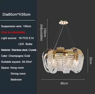 Denise Chandelier Modern  Luxury Gold Frame Light Fitting