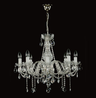 Belle Crystal Chandelier Modern  Vintage Brass Accent Lighting