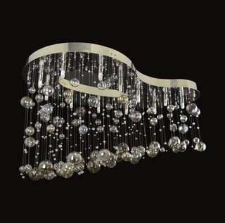 Marci Crystal Chandelier Modern  Minimalist Round Flush Mount