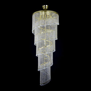 Babylon Crystal Chandelier Modern  Scandinavian Wooden Accent Light