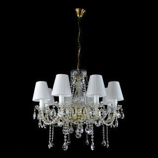 Belle Crystal Chandelier Modern  Vintage Brass Accent Lighting