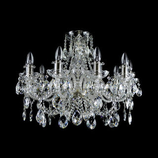 Imperial Crystal Chandelier Modern  Sculptural Spiral LED Fixture