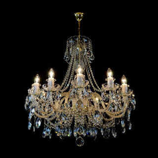 Imperial Crystal Chandelier Modern  Sculptural Spiral LED Fixture