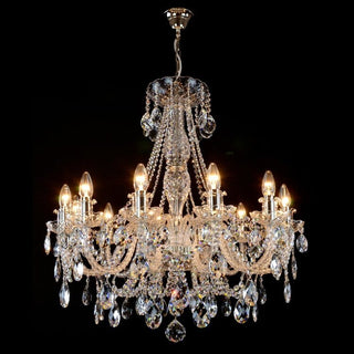 Imperial Crystal Chandelier Modern  Sculptural Spiral LED Fixture
