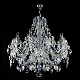 Imperial Crystal Chandelier Modern  Sculptural Spiral LED Fixture