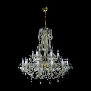 Classe Elevated Crystal Chandelier Modern  Art Deco Inspired Illumination