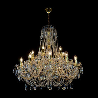 Classe Elevated Crystal Chandelier Modern  Art Deco Inspired Illumination