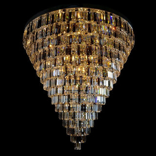 Porto XL Crystal Chandelier Opulent Modern  Classic Drum Shade Ceiling Light
