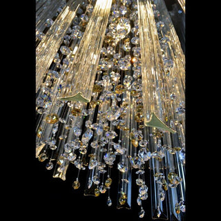 Infinity Crystal Chandelier Modern  Ornate Antique Finish Fixture