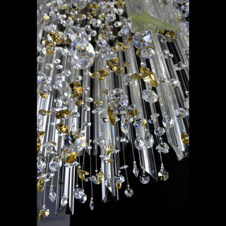 Infinity Crystal Chandelier Modern  Ornate Antique Finish Fixture
