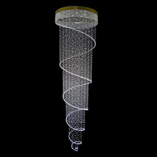 Curly Crystal Chandelier Modern Geometric Design Lamp